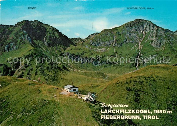 Fieberbrunn Tirol Bergstation Laerchfilzkogel Kitzbueheler Alpen Fliegeraufnahme