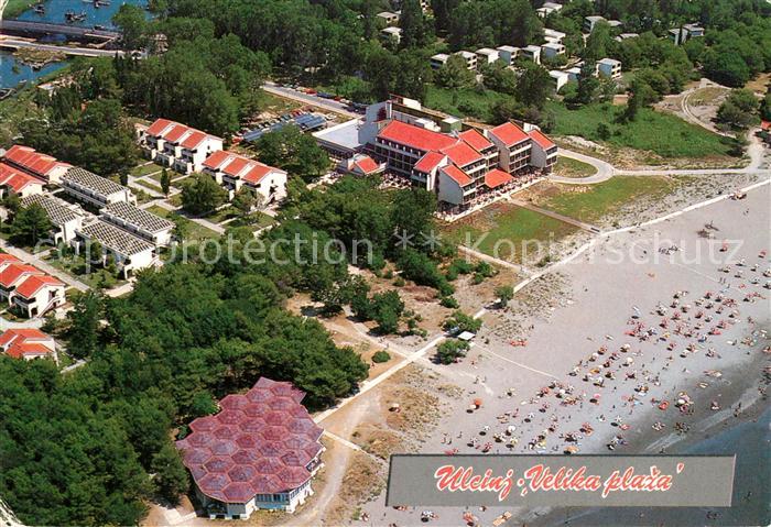 Ulcinj Fliegeraufnahme Hotel Otrant Velika plaza