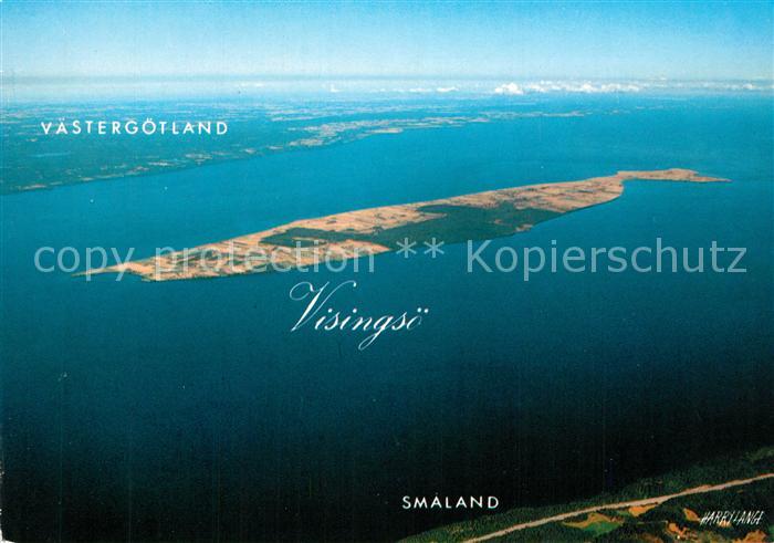 Visingsoe Fliegeraufnahme Vaestergoetland Smaland