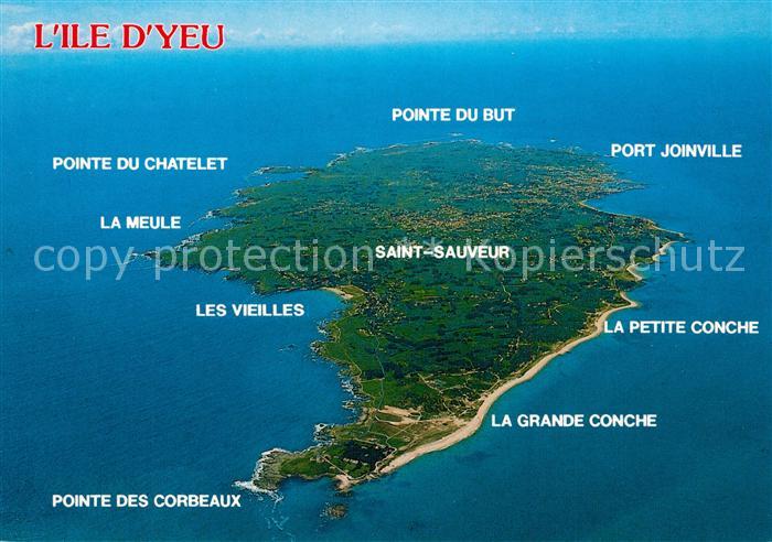 Ile d Yeu Fliegeraufnahme Saint-Sauver La Meule Port Joinville