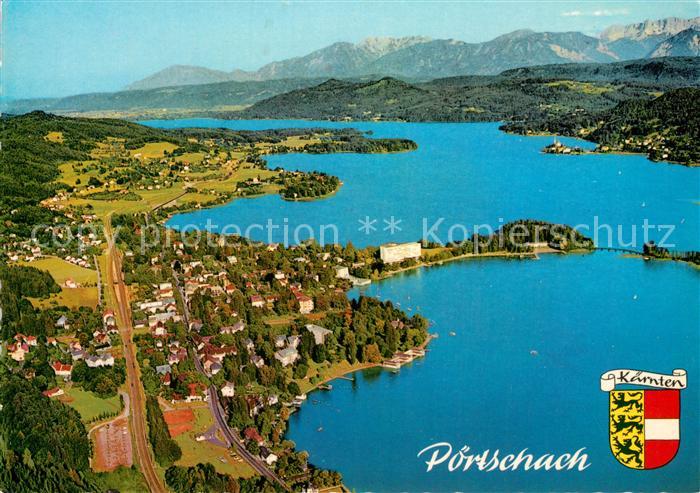 Poertschach Woerthersee Fliegeraufnahme Maria Woerth Karawanken