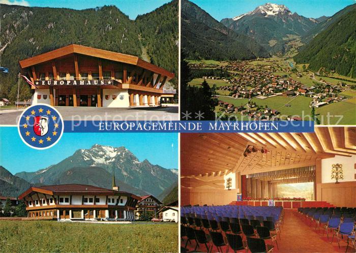 Mayrhofen Zillertal Europahaus Offizielle Erinnerungskarte zur Einweihung des Ve