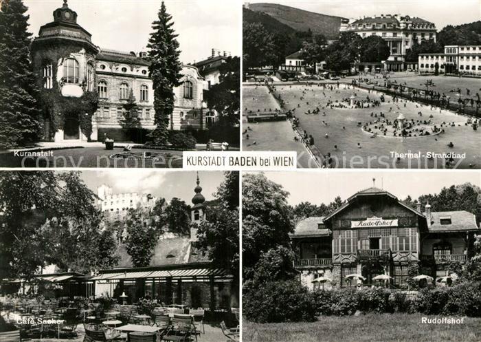 Baden Wien Kuranstalt Thermal Strandbad Rudolfshof Cafe Sacher