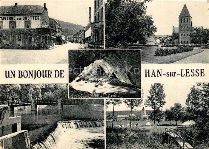 Han-sur-Lesse Taverne des Grottes Eglise Cascade