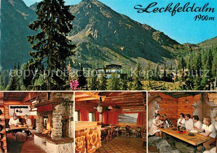 Sillian Tirol Leckfeldalm Berggaststaette Kamin Landschaftspanorama Alpen