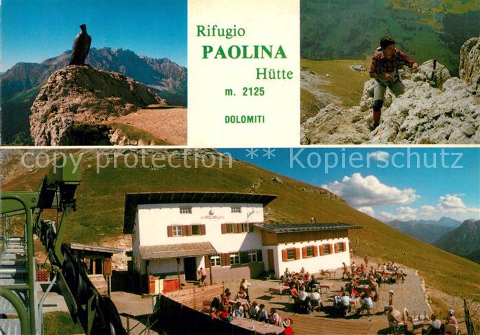 Vigo di Fassa Rifugio Paolina Huette Dolomiti Berghuette Dolomiten