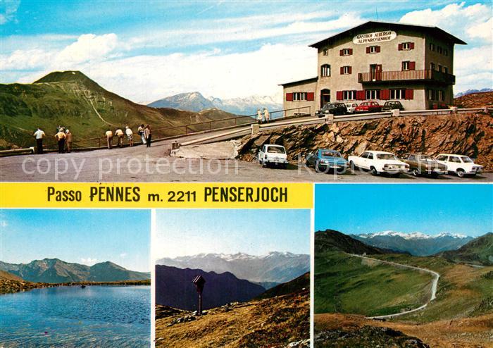 Penserjoch Passo di Pennes Passo Pennes Berggasthof Bergsee Alpenpanorama Bergwa