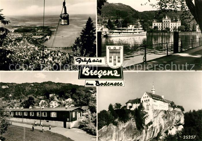 Bregenz Vorarlberg Pfaender Bergbahn Uferpartie am Bodensee Riedenburg
