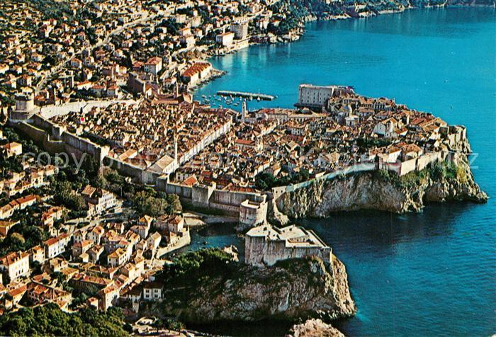 Dubrovnik Ragusa Altstadt Festung Hafen Fliegeraufnahme