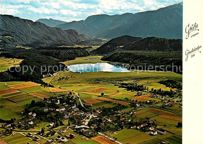Goesselsdorf Kaernten Goesselsdorfersee Alpen Fliegeraufnahme
