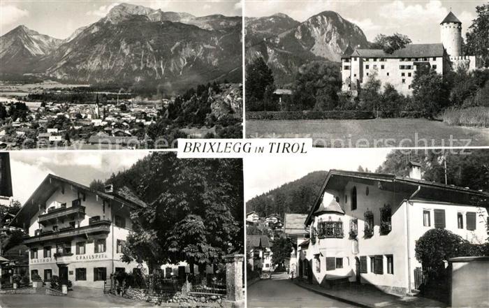 Brixlegg Tirol Gesamtansicht mit Alpenpanorama Schloss Hotel Restaurant