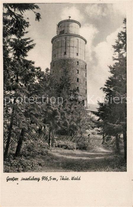 Grosser Inselsberg Aussichtsturm Berggasthof Thueringer Wald