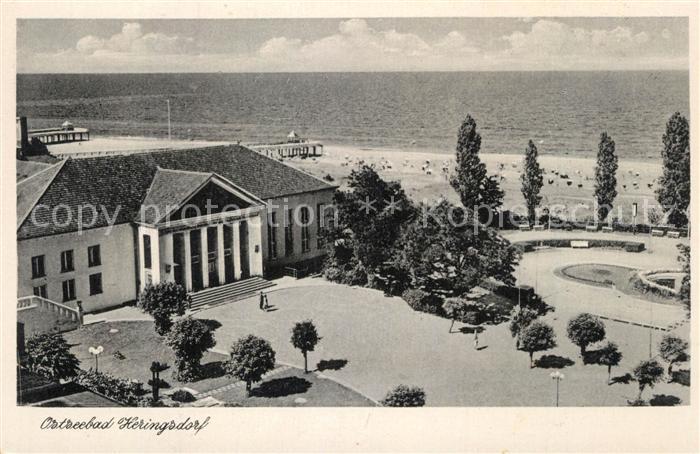 Heringsdorf Ostseebad Usedom Kulturhaus mit Musikpavillon Strand