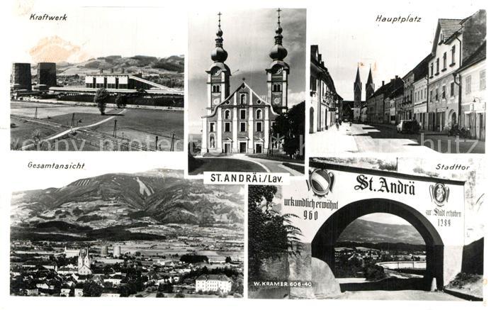 St Andrae Kraftwerk Kirche Hauptplatz Gesamtansicht