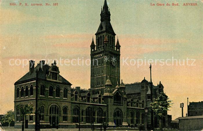Anvers Antwerpen La Gare du Sud Bahnhof