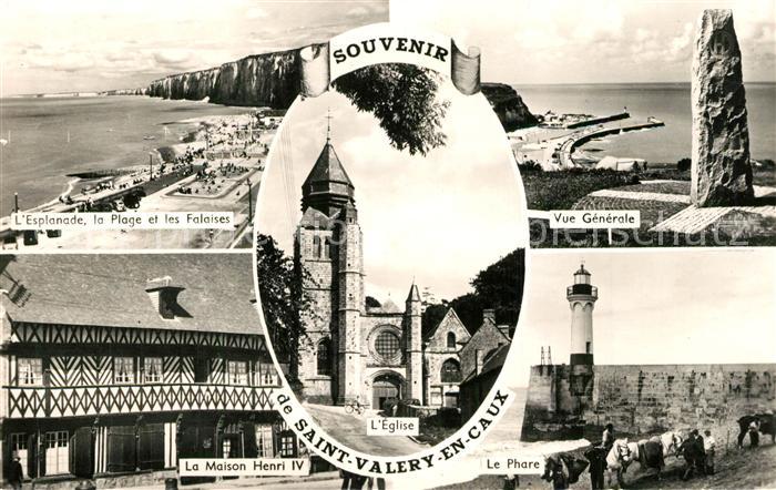 Saint-Valery-en-Caux Esplanade Plage Falaises Maison Henri IV Eglise Phare Côte