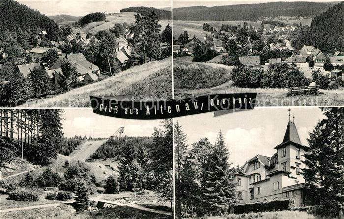 Altenau Harz Teilansichten Landschaftspanorama Skisprungschanze Hotel Restaurant