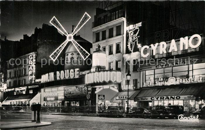 Paris Moulin Rouge la nuit