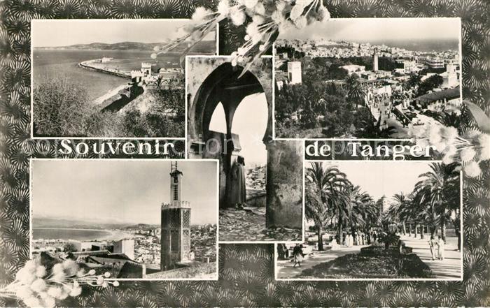 Tanger Tangier Tangiers Kueste Promenade Stadtpanorama Torbogen