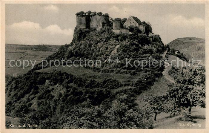 Kirn Nahe Landschaftspanorama mit Kyrburg