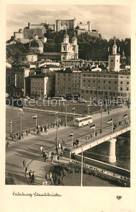 Salzburg Oesterreich Staatsbruecke Festung Hohensalzburg