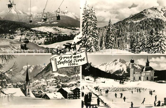 Seefeld Tirol Panorama Wintersportplatz Skilift Gschwandtkopf Rosshuette Ortsmot