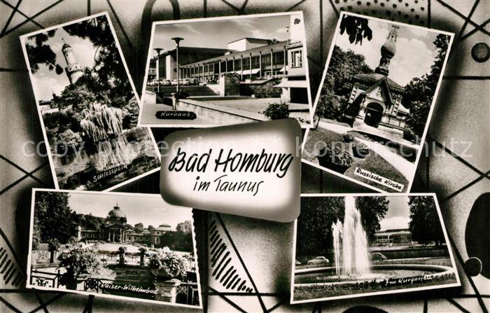 Bad Homburg Schlosspark Kurhaus Russische Kirche Kurgarten Fontaene Kaiser Wilhe