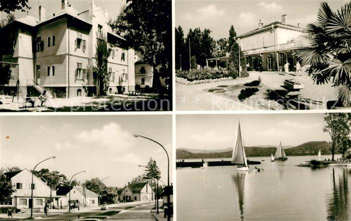 Balatonfoeldvar Hotel Restaurant Ortsmotiv Partie am Plattensee Segelboote