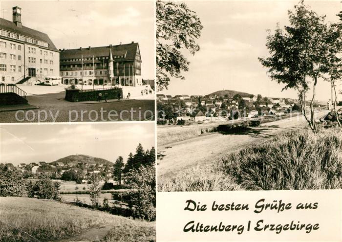 Altenberg Erzgebirge Rathaus Landschaftspanorama