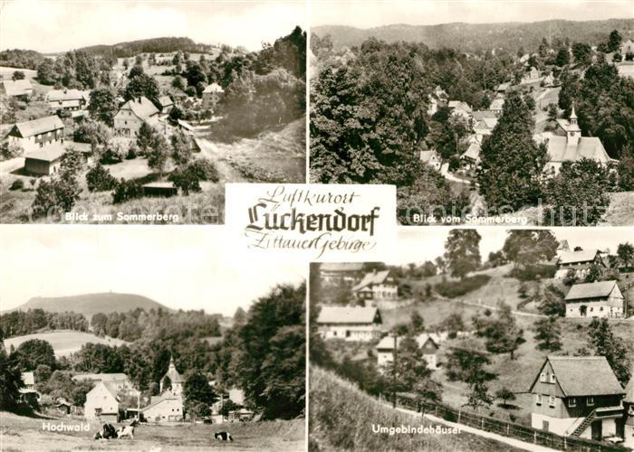 Lueckendorf Panorama Sommerberg Umgebindehaeuser Hochwald
