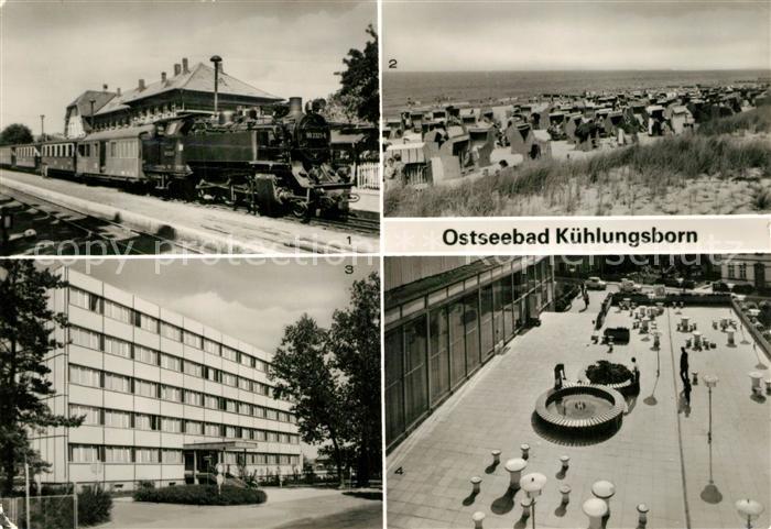 Kuehlungsborn Ostseebad Molli Inselbahn Dampflokomotive FDGB Ferienheim Terrasse