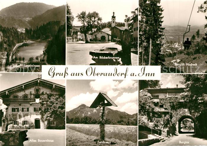 Oberaudorf Lugsteinsee Baeckerbrunnen Berglift Hocheck Altes Bauernhaus Feldkreu