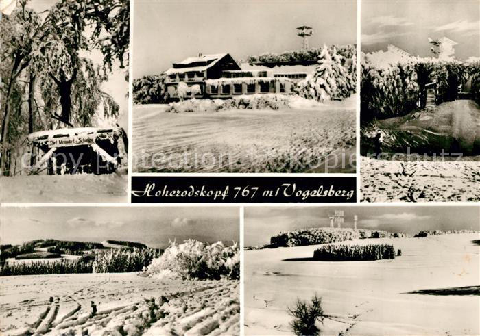 Hoherodskopf Berggasthof Winterlandschaft Vogelsberg
