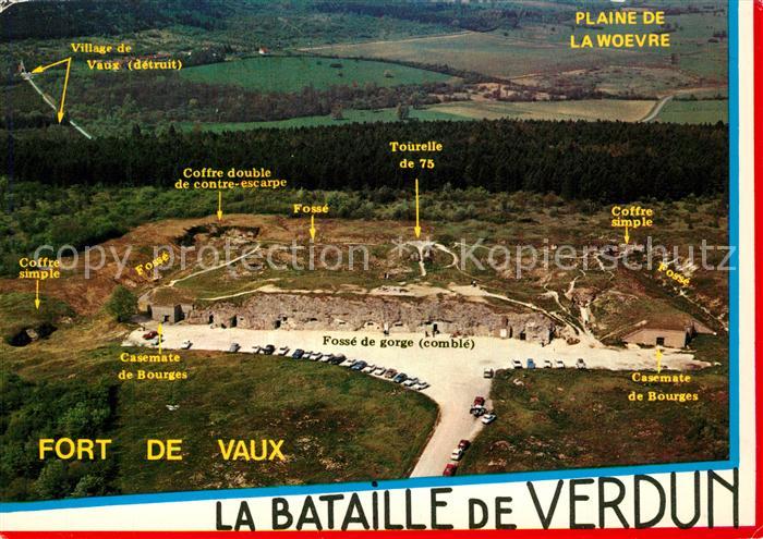 Fort de Vaux La Bataille de Verdun Schlacht von Verdun Festung Vaux Fliegeraufna