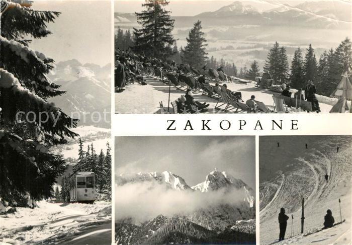 Zakopane Panorama Wintersportplatz Zahnradbahn Sonnenterrasse