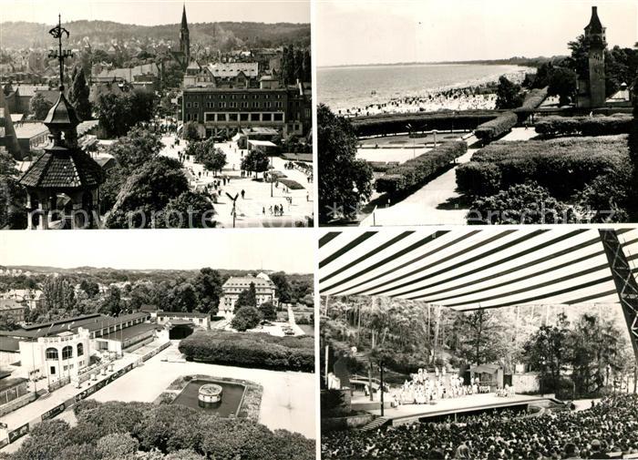 Zoppot Sopot Stadtzentrum Platz Freilichtbuehne Promenade Strand