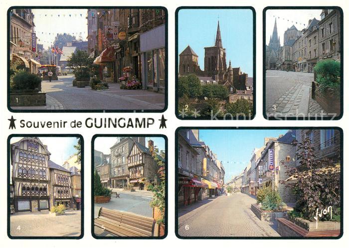 Guincamp Rue Notre Dame Basilique Place du Centre Vieilles Maisons