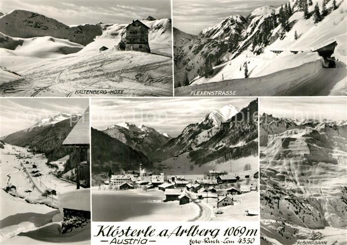 Kloesterle Vorarlberg Kaltenberghuette Flexenstrasse Albonabahn Bergbahn Winters