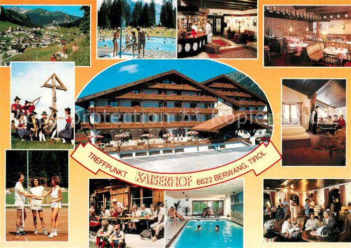 Berwang Tirol Sporthotel Kaiserhof im Sommer Tennis Freibad Hallenbad