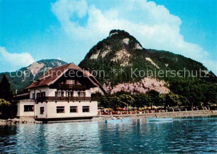 Fuschl See Salzkammergut Hotel Seerose mit Ellmaustein Ansicht vom See aus
