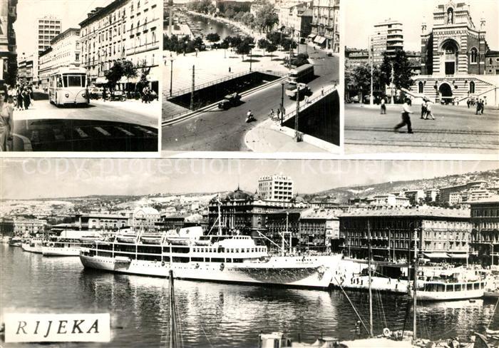 Rijeka Fiume Hafen Faehre Motive Innenstadt