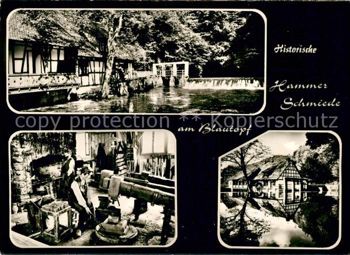 Blaubeuren Historische Hammerschmiede am Blautopf