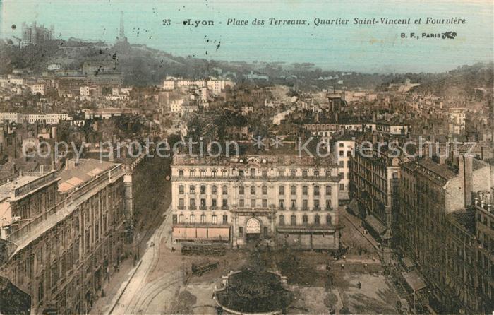 Lyon France Place des Terreaux Quartier Saint Vincent Fourviere