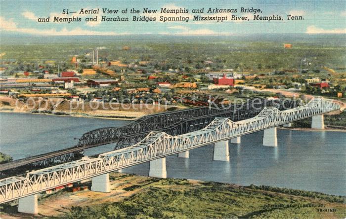New Memphis Panorama Arkansas Bridge
