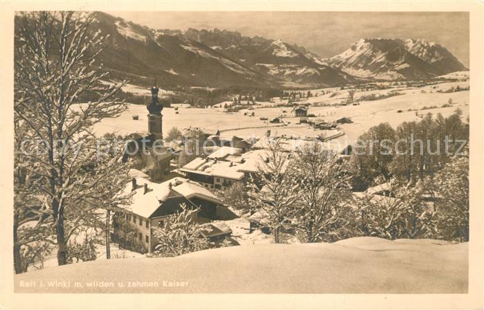 Reit Winkl Zahmer und Wilder Kaiser Winter