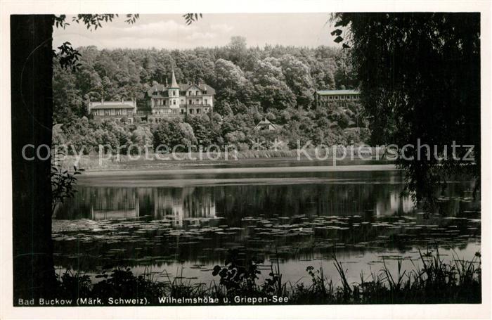 Bad Buckow Maerkische Schweiz Wilhelmshoehe Griepen See