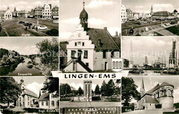 Lingen Ems Kirche Marktplatz Denkmal Rathaus