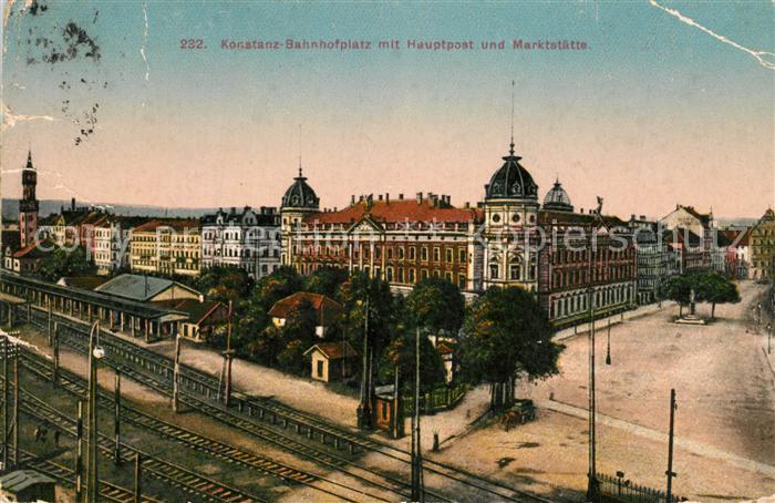 Konstanz Bodensee Bahnhofvorplatz Hauptpost Marktstaette