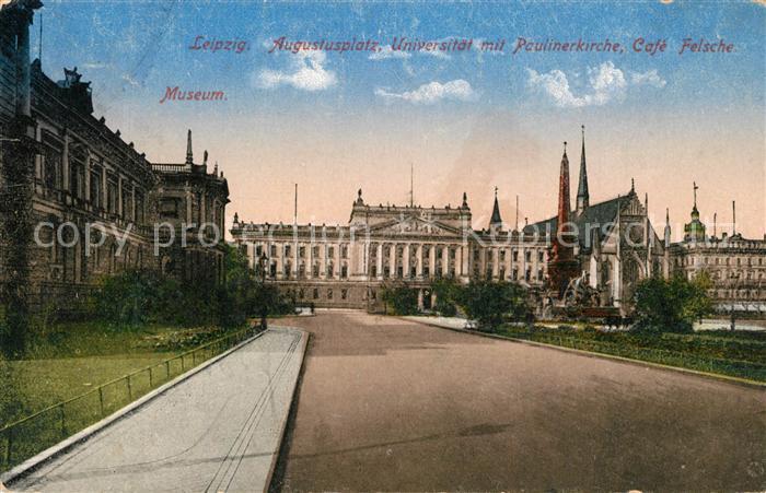 LEIPZIG Sachsen Augustusplatz Universitaet Paulinerkirche Cafe Felsche