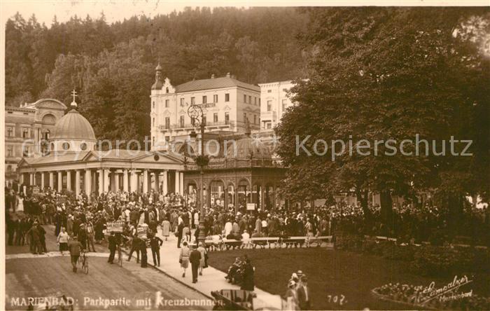 Marienbad Tschechien Boehmen Park Kreuzbrunnen